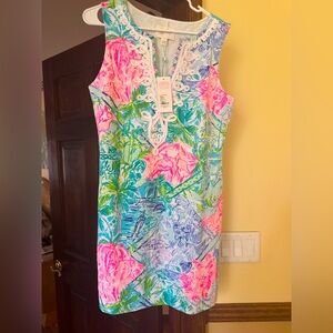 NWT L Large Lilly Pulitzer Harper Shift Dress in multi Bohemian Queen New